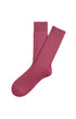 Chaussettes laine et cachemire framboise homme 1