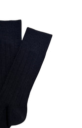 Chaussettes laine et cachemire minuit homme 2