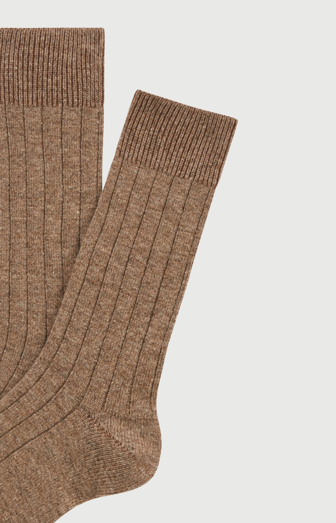 Chaussettes laine et cachemire sable homme 2