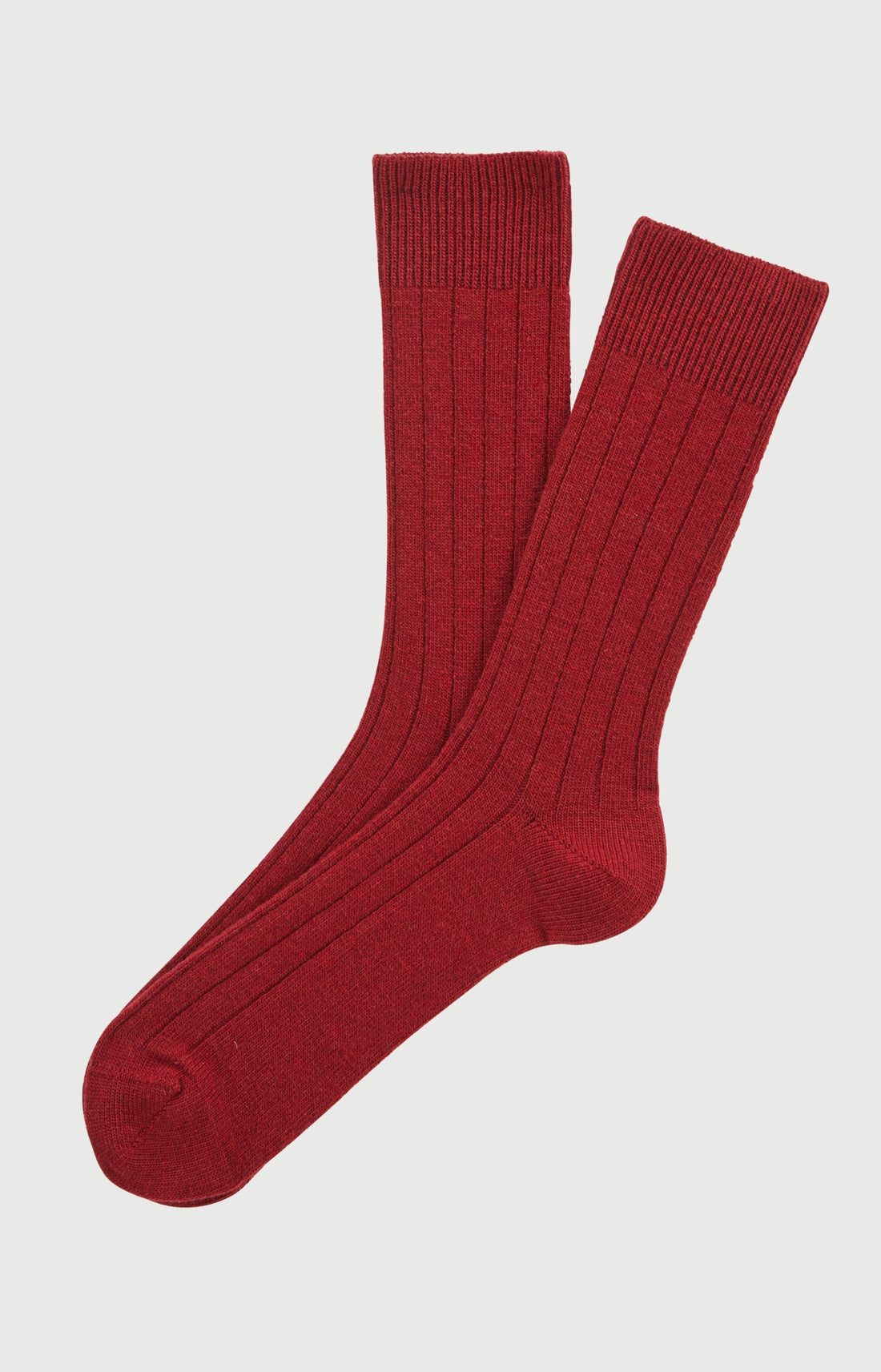 Chaussettes laine et cachemire bordeaux homme 1