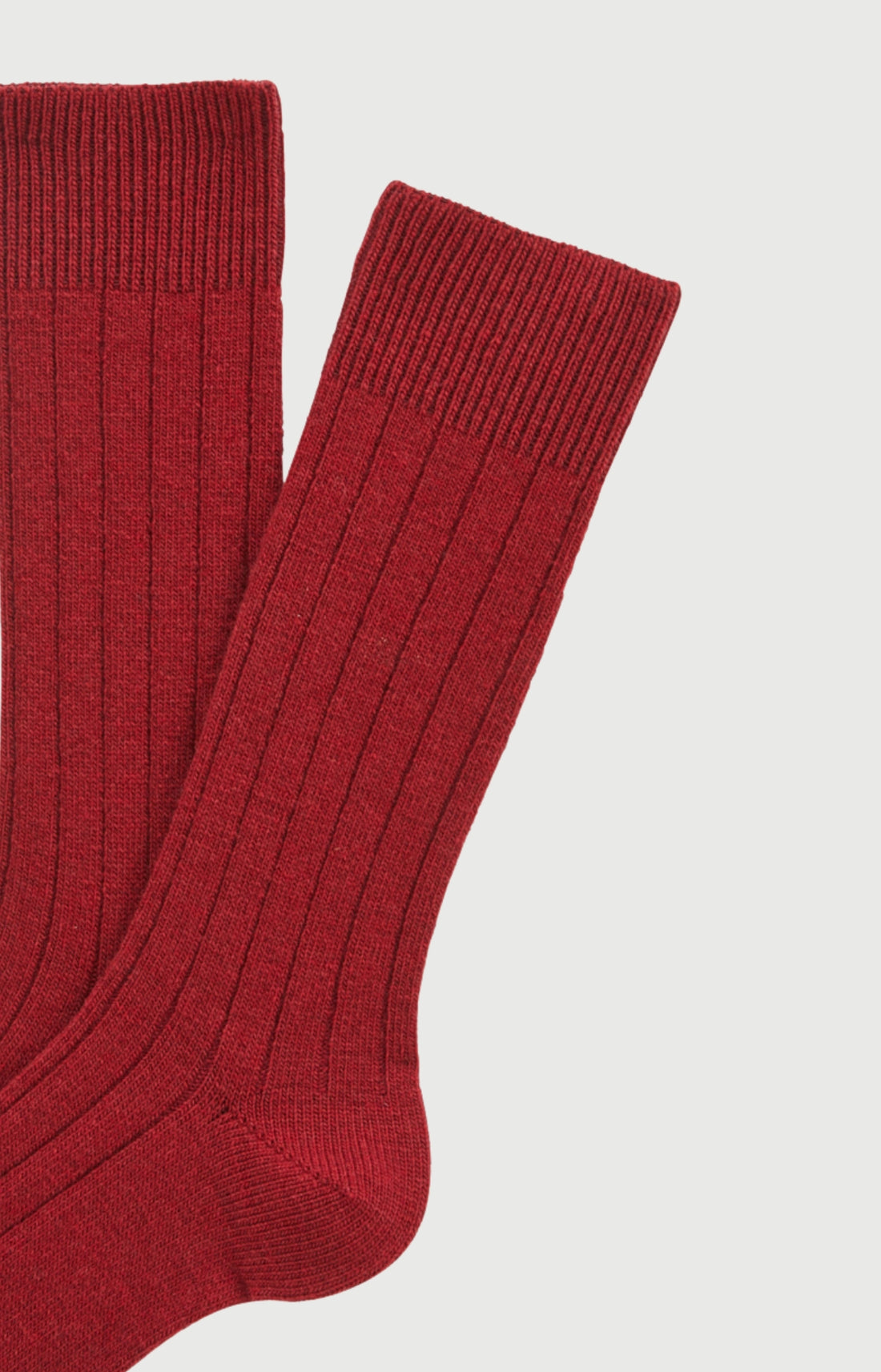 Chaussettes laine et cachemire bordeaux homme 2