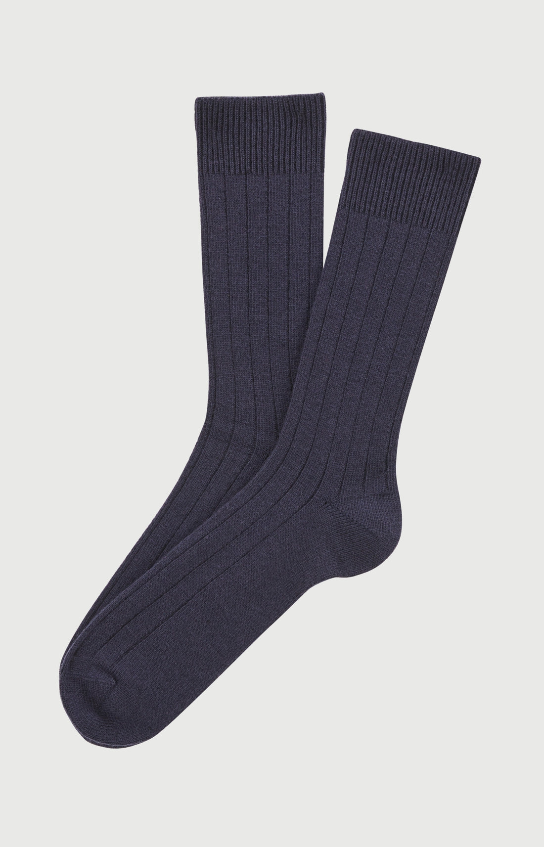 Chaussettes laine et cachemire marine homme 1