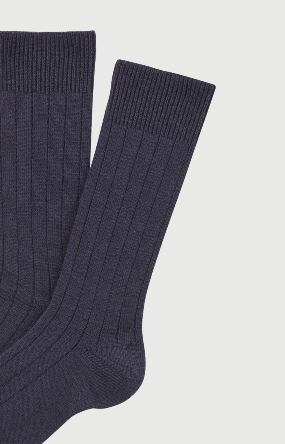 Chaussettes laine et cachemire marine homme 2