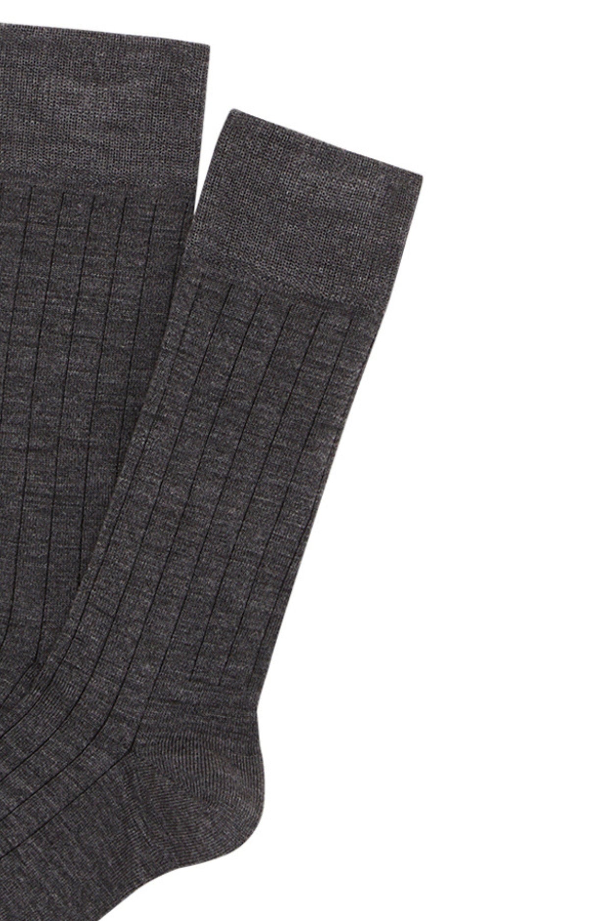 Chaussettes laine et coton Anthracite 1