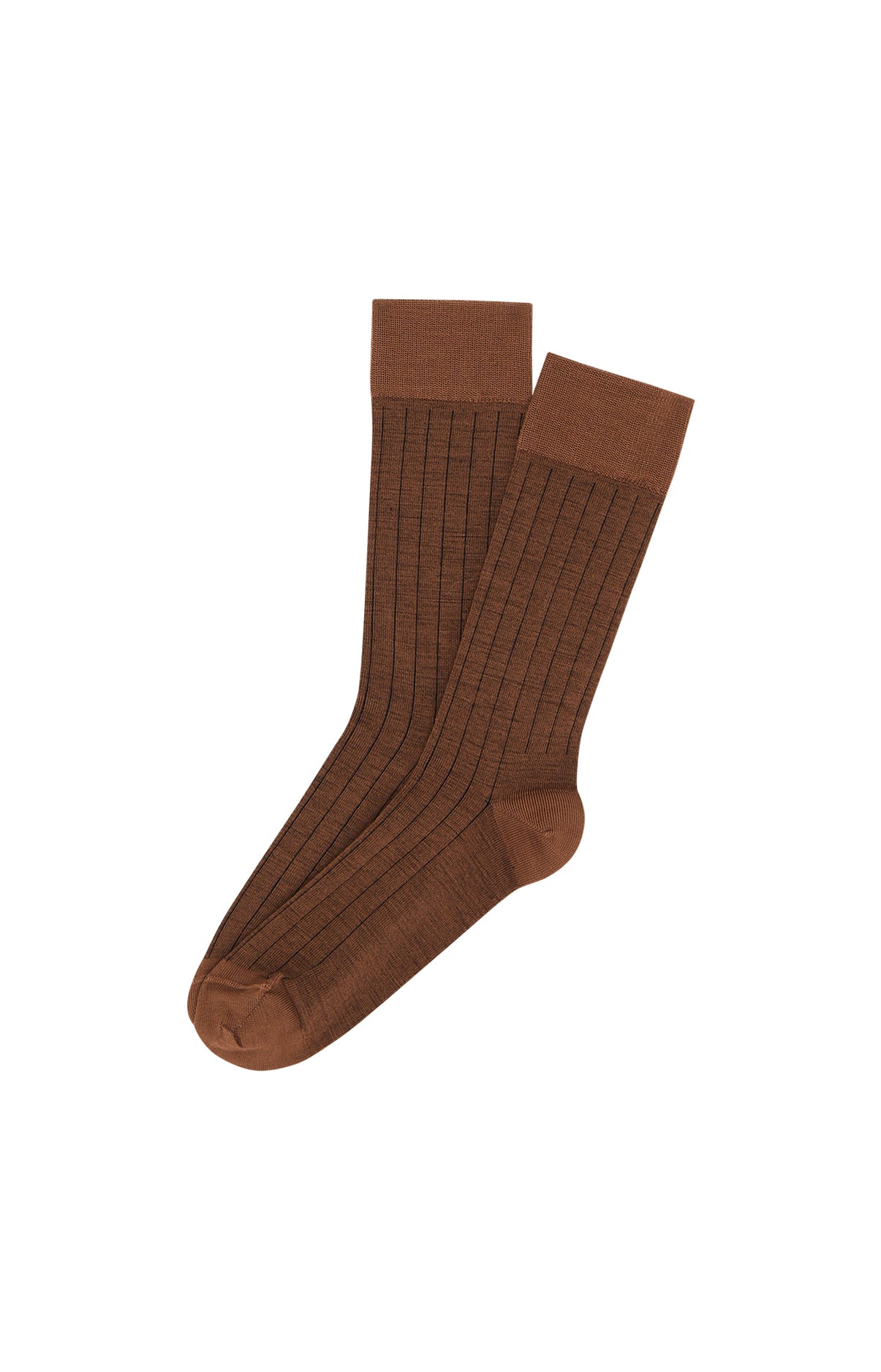 Chaussettes laine et coton Café 1