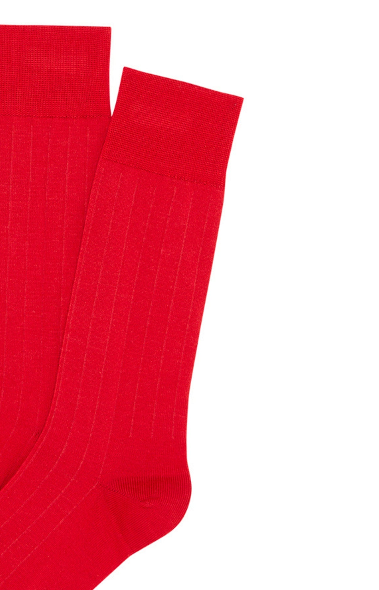 Chaussettes laine et coton Rouge 1