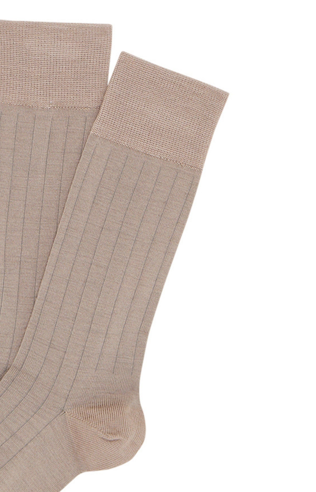 Chaussettes laine et coton Taupe 1