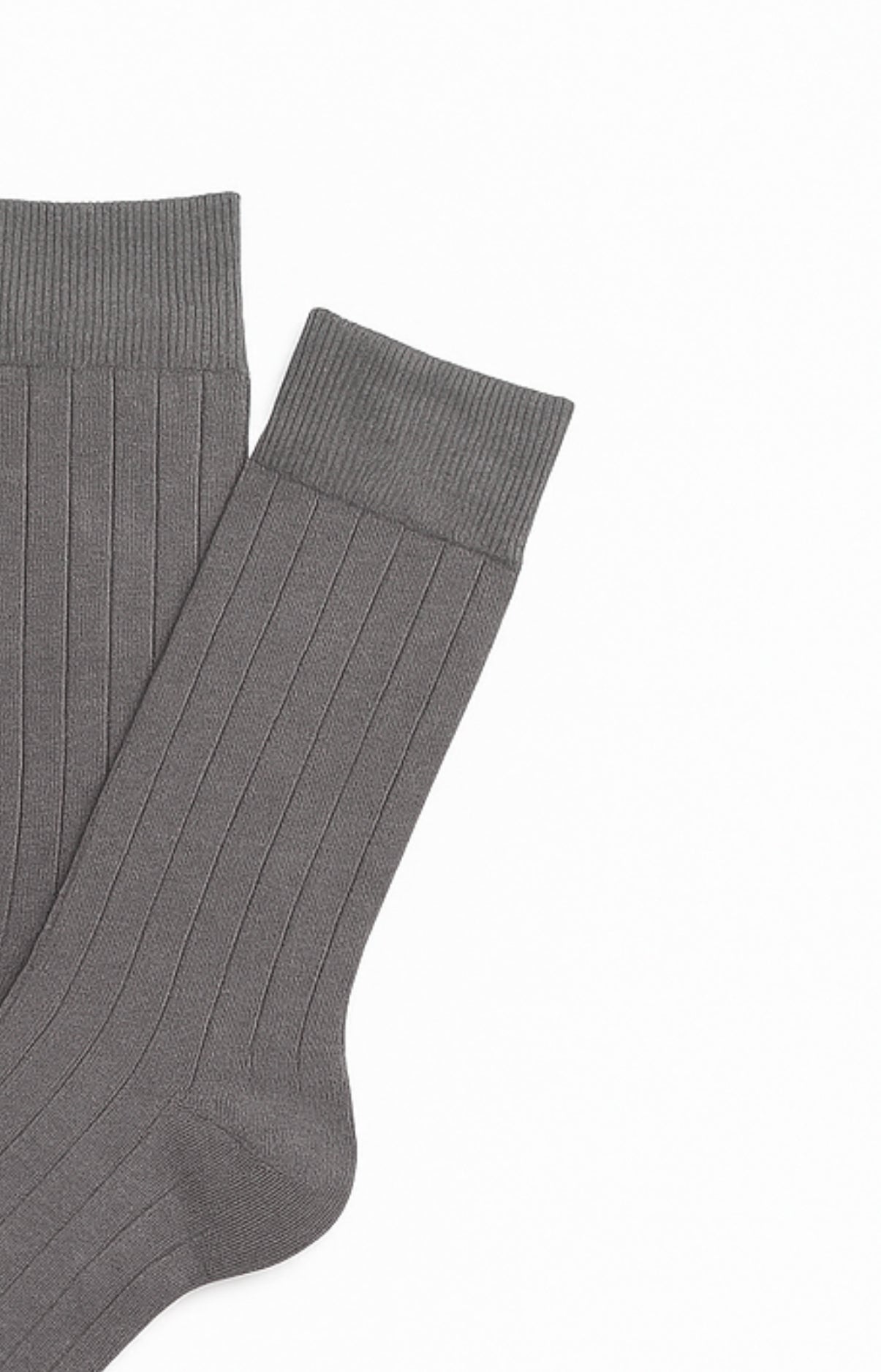 Chaussettes laine et coton brume homme 2