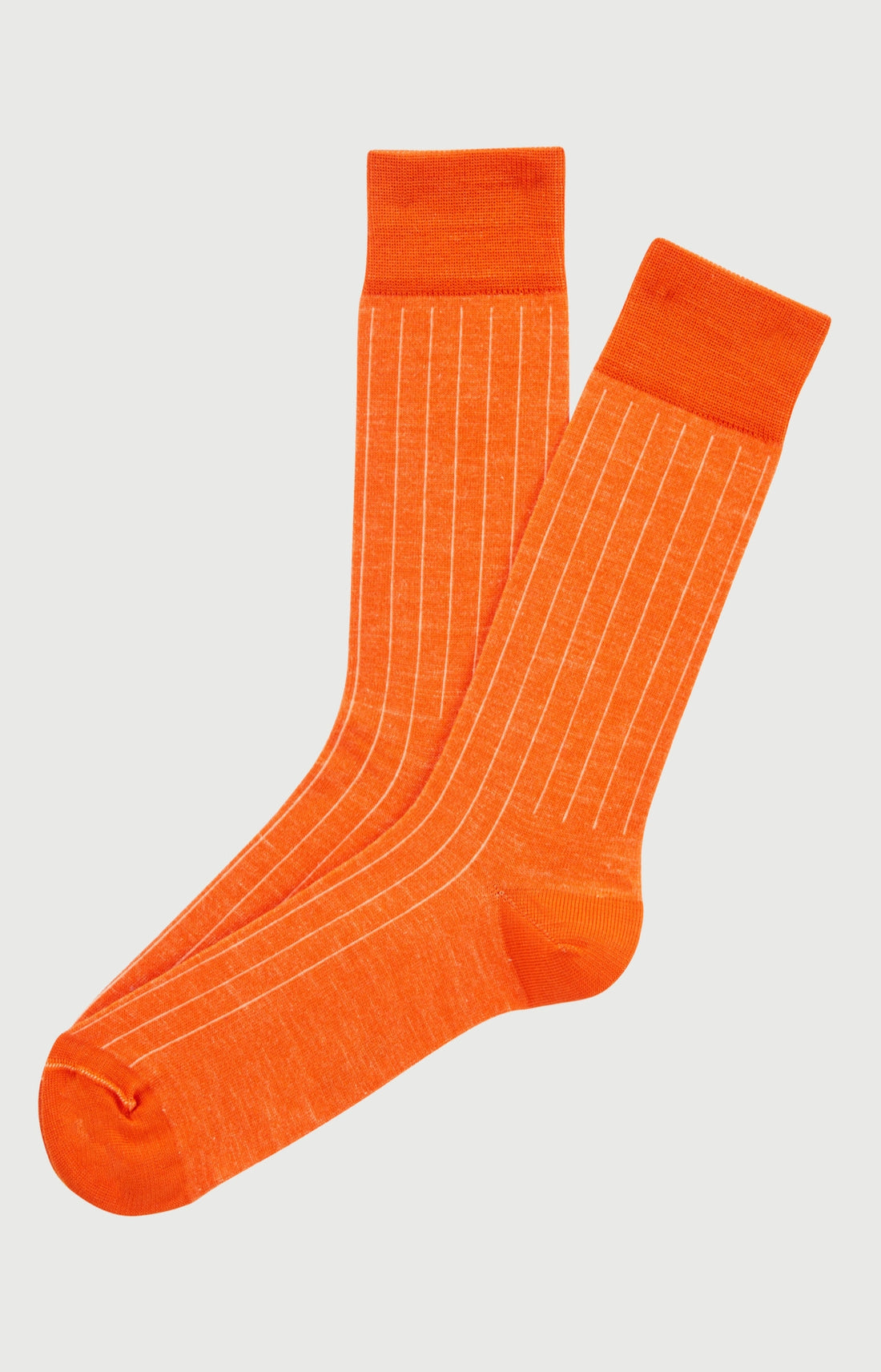 Chaussettes laine et coton orange homme 1