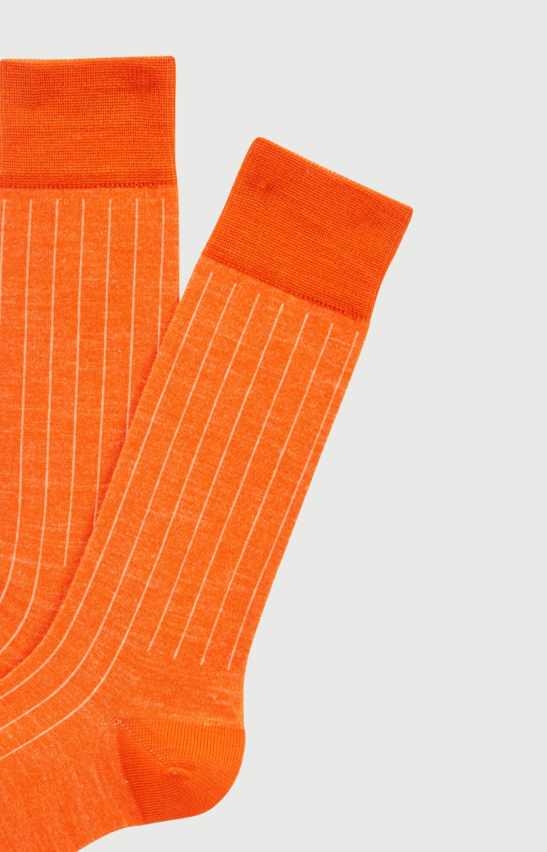 Chaussettes laine et coton orange homme 2