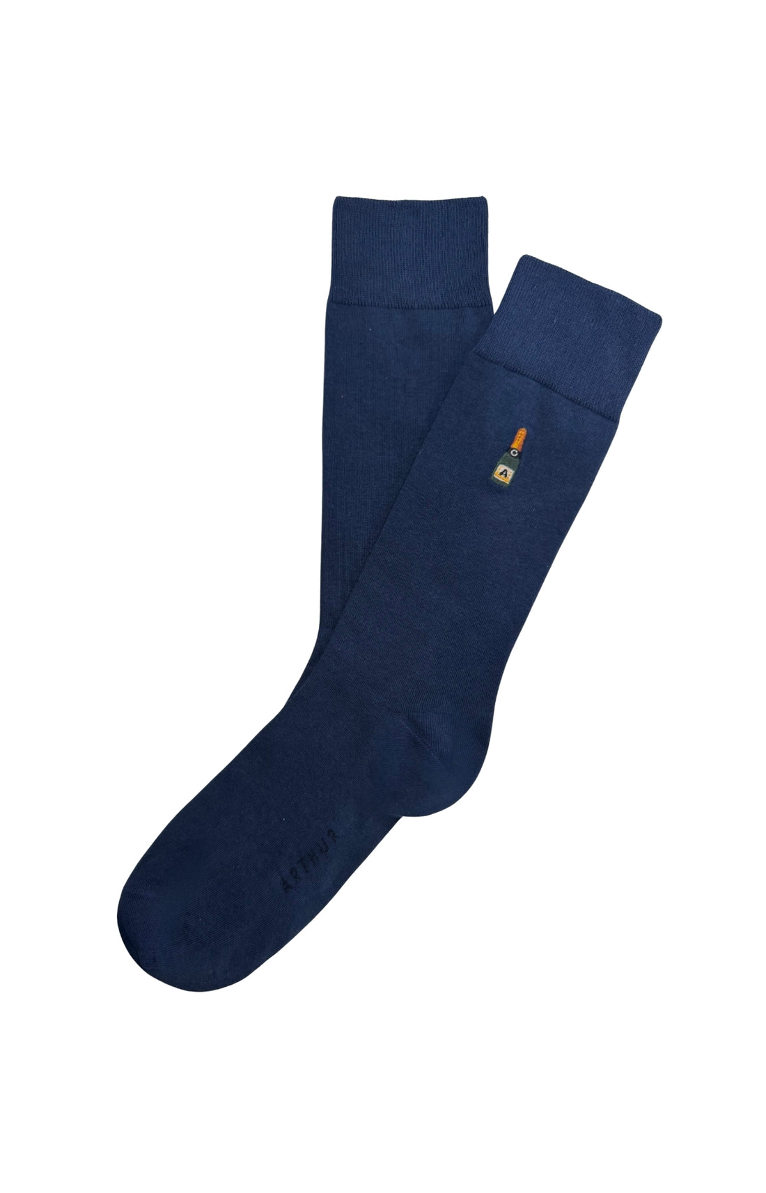 Chaussettes brodées champagne homme 1