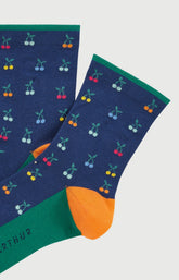 Chaussettes Femme Cerise Imprimé cerises multicolores 2