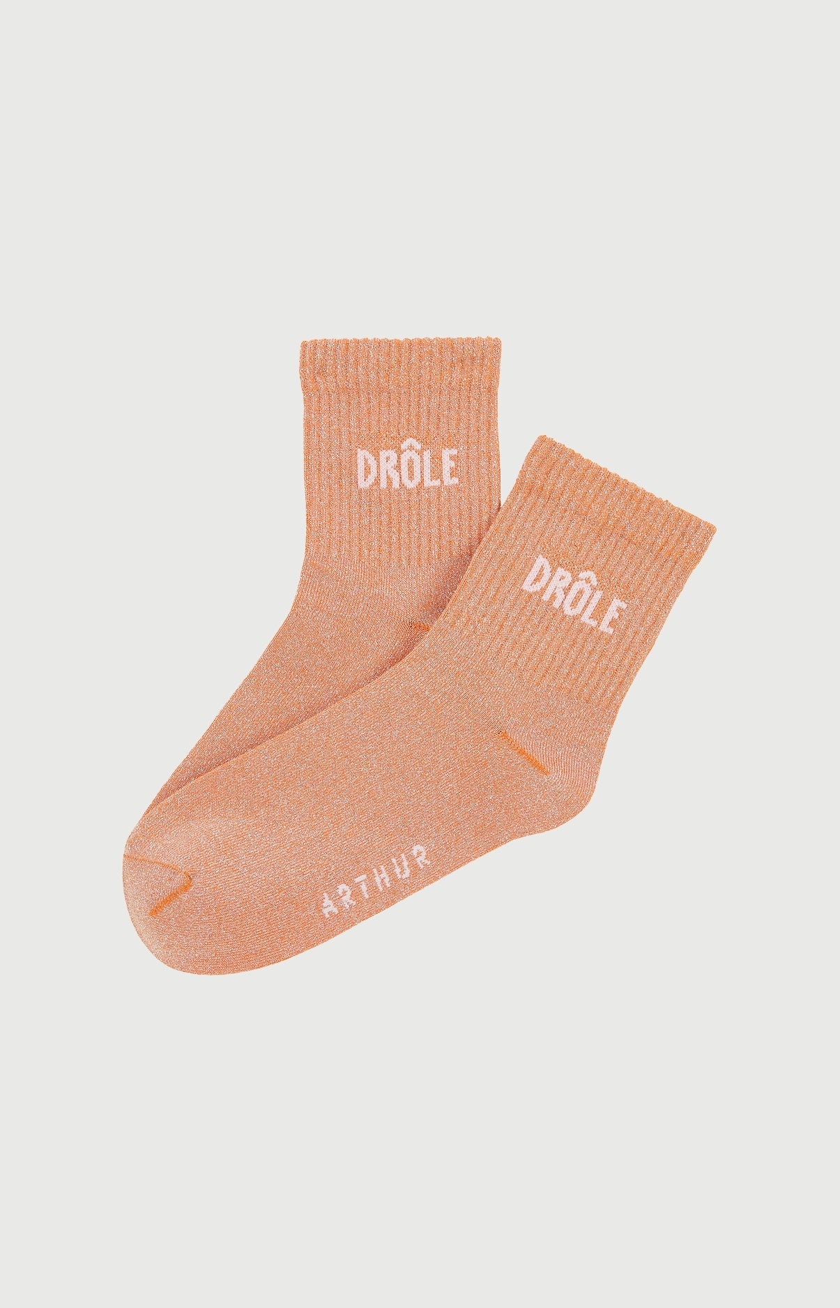 Chaussettes Femme Drôle Couleur ORANGE 1