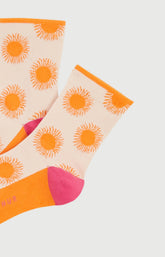 Chaussettes Femme Coucher de sommeil Imprimé coucher de soleil orange 2