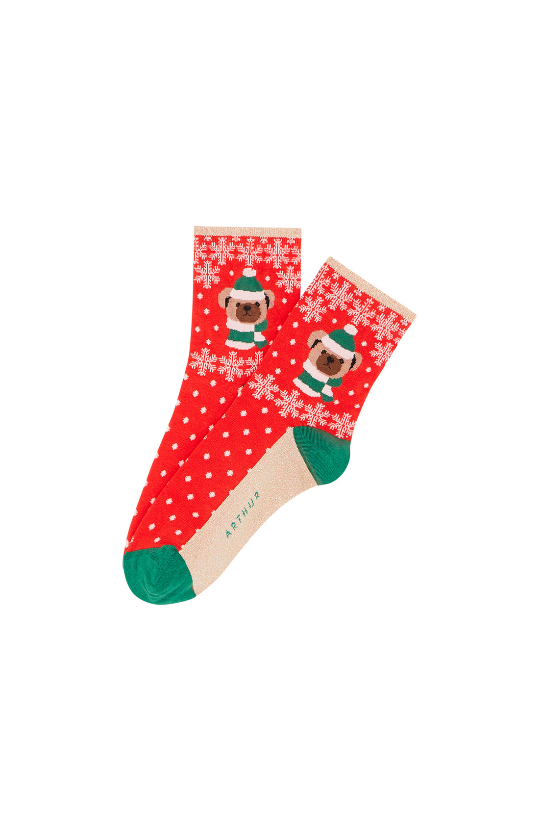 Chaussettes Femme Teddy Rouge 6