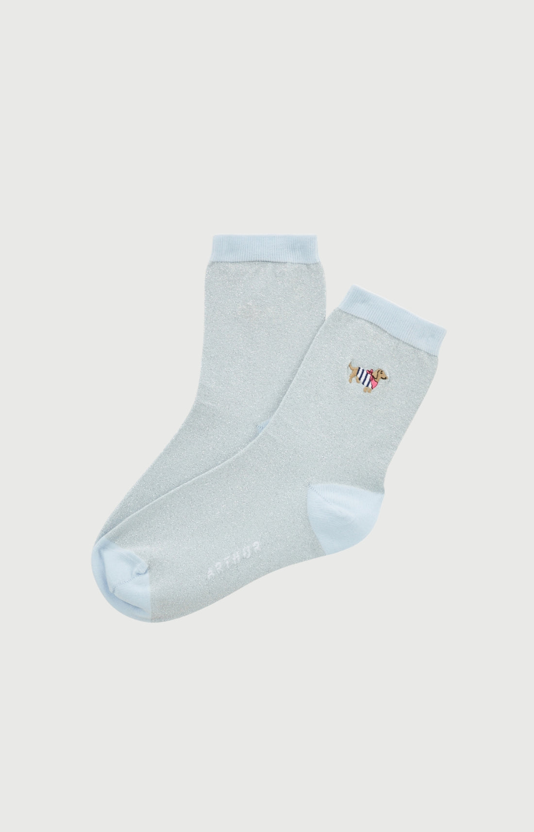Chaussettes brodées en coton et lurex - Tobbie