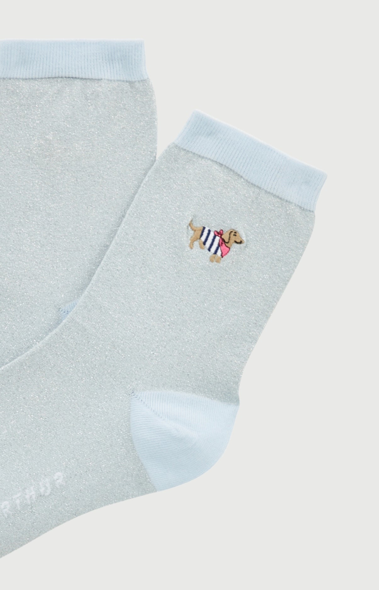 Chaussettes brodées en coton et lurex - Tobbie