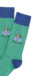 Chaussettes Homme Ski You Later Vert VERT 2