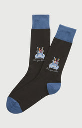 Chaussettes coton ski you later noir homme 1