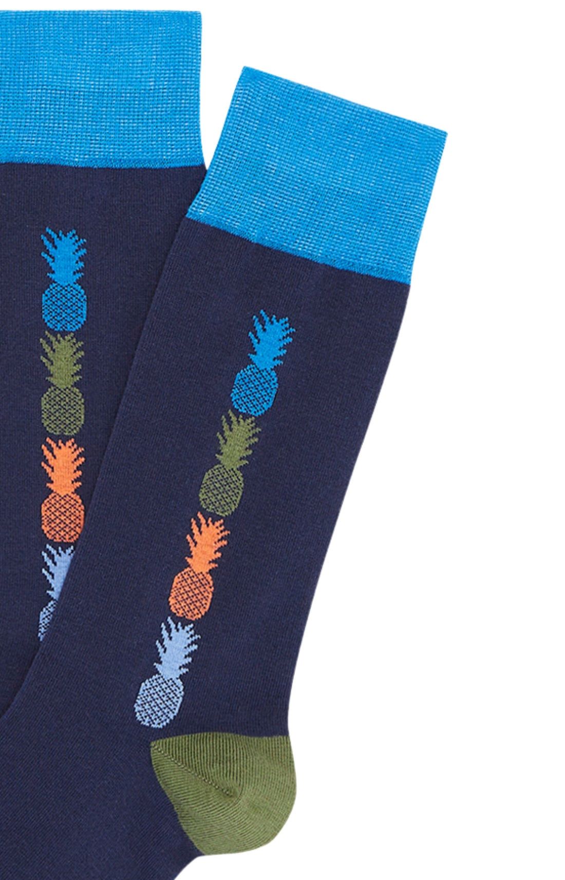 Chaussettes Homme Ananas Marine 2