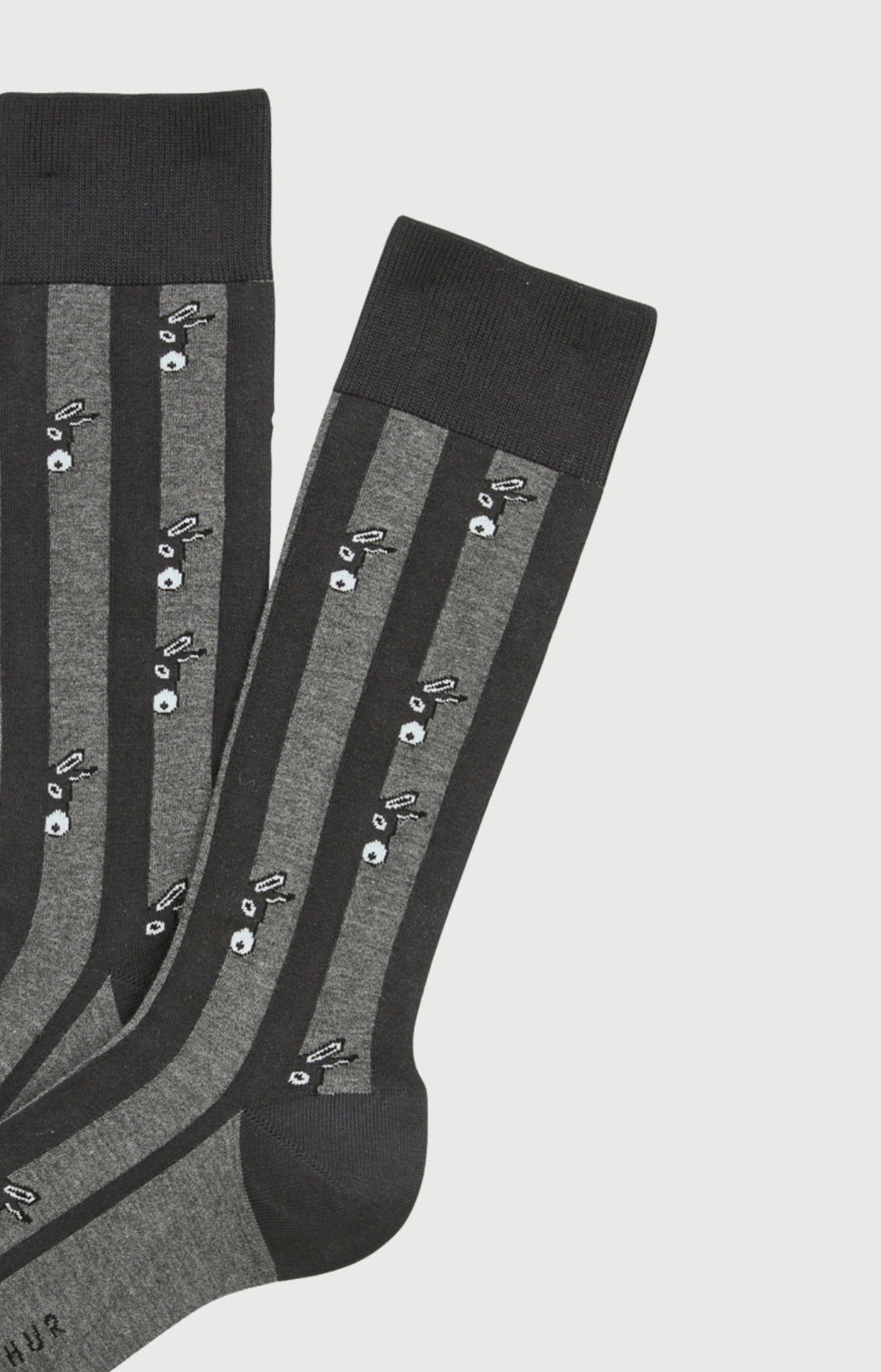 Chaussettes coton âne gris homme 2