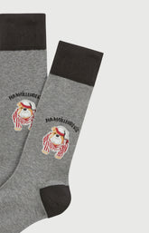Chaussettes coton ma meilleure vie gris homme 2