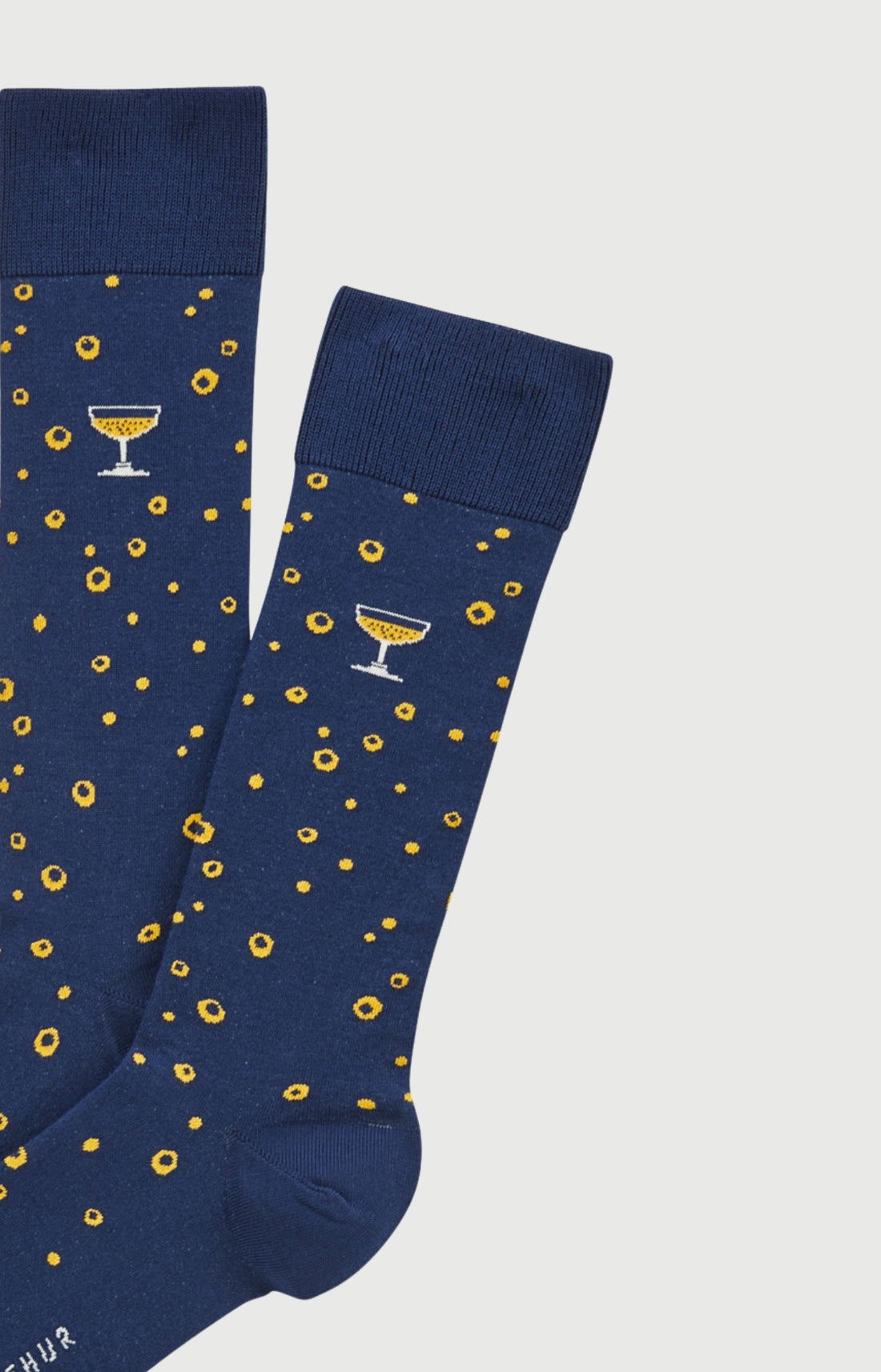 Chaussettes coton bulles marine homme 2