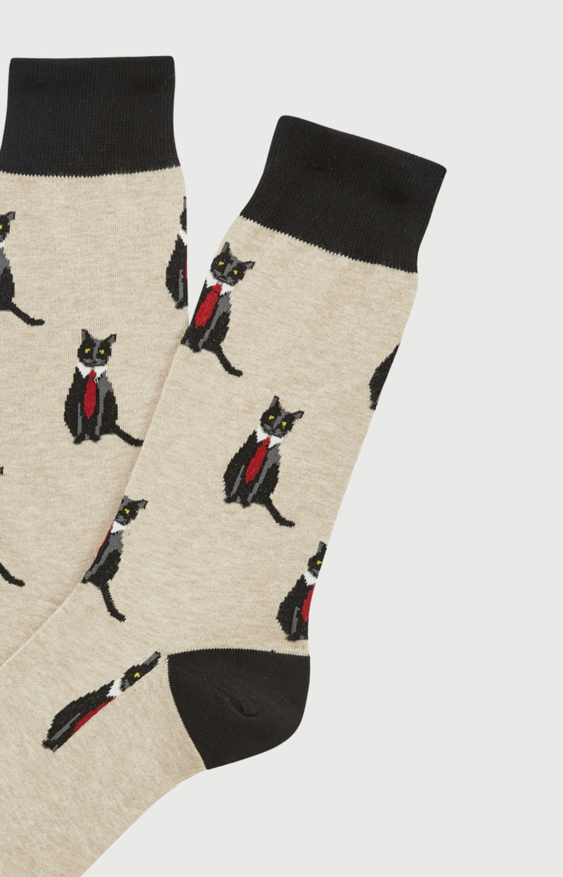 Chaussettes en coton cat sup beige homme 2