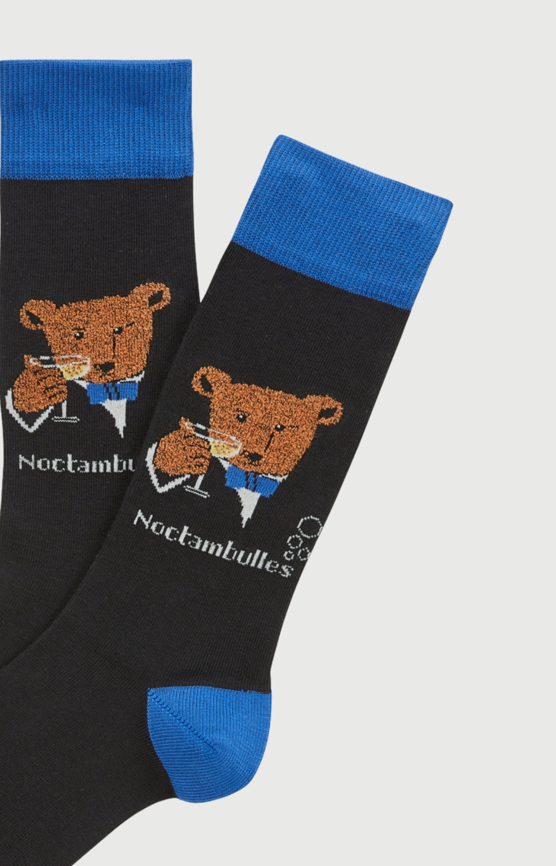 Chaussettes coton champagne noir homme 2