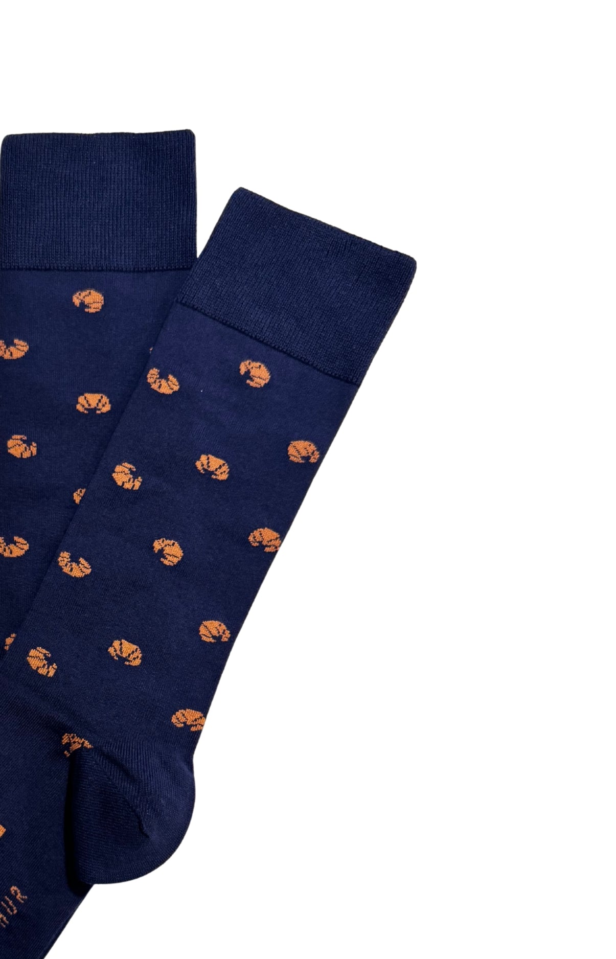 Chaussettes coton croissant marine homme 2