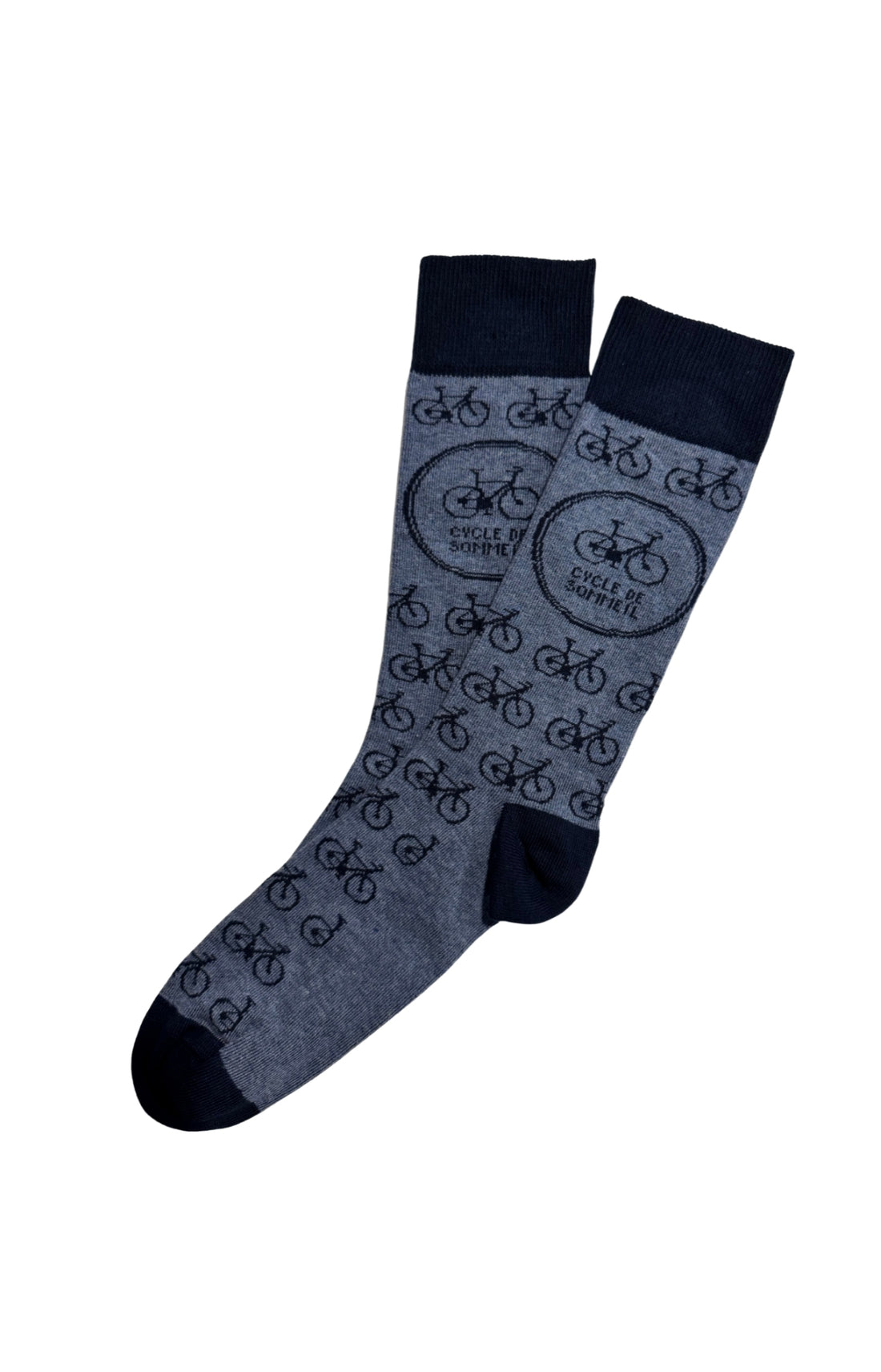 Chaussettes homme bleu vélo 1