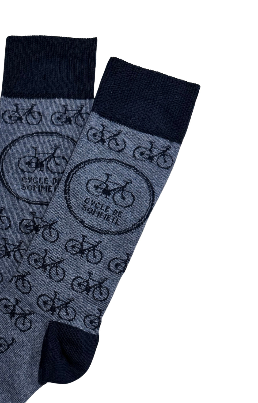 Chaussettes homme bleu vélo 2