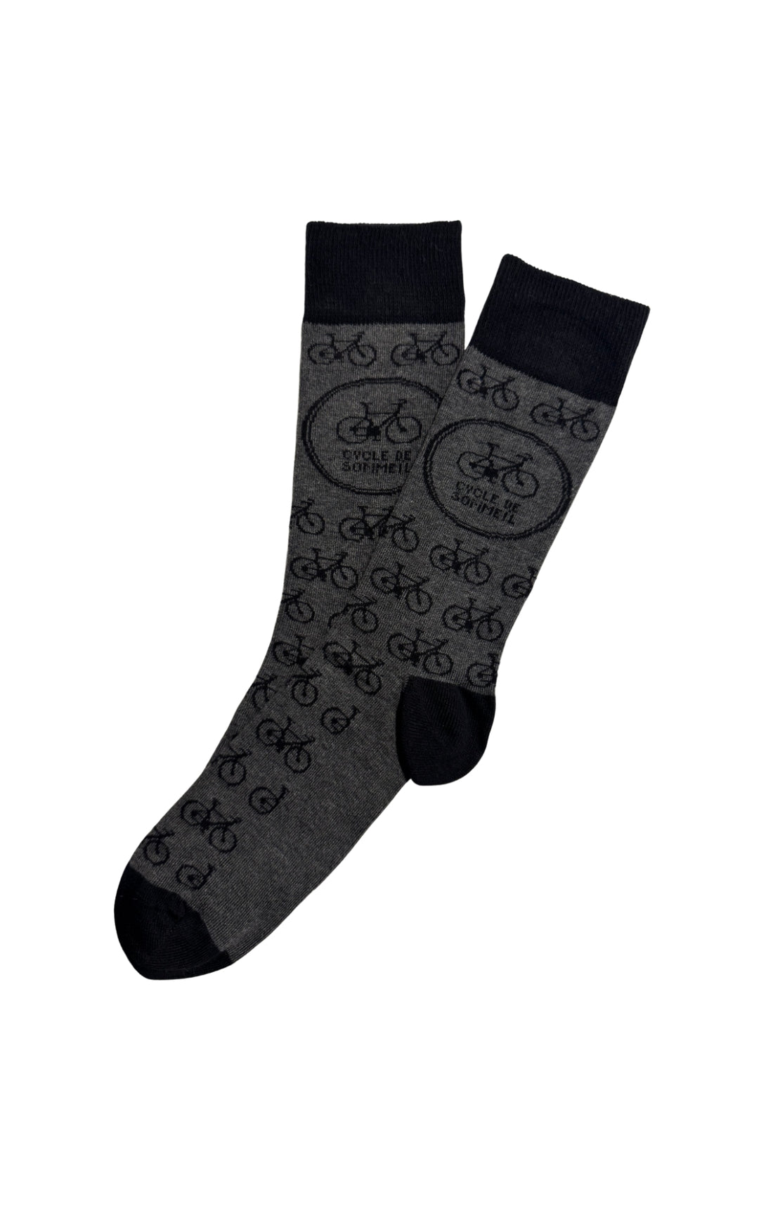 Chaussettes homme gris vélo 1