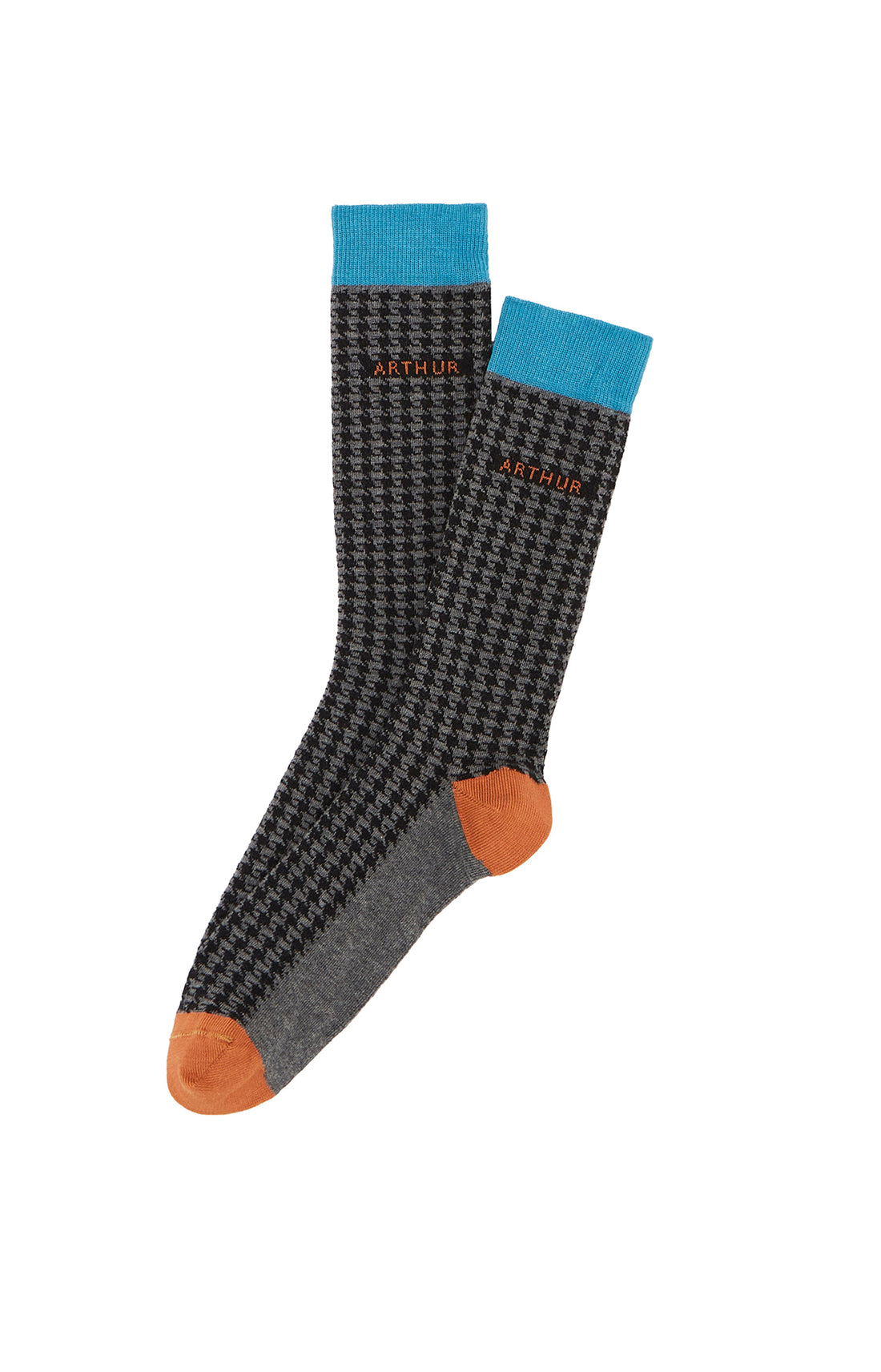 Chaussettes Homme Pied de Poule Noir 3