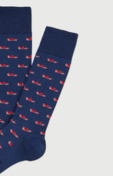 Chaussettes Homme Formule 1 Marine Imprimé voiture formule 1  2