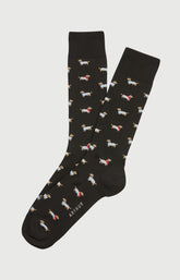 Chaussettes coton tobbie noir homme 1