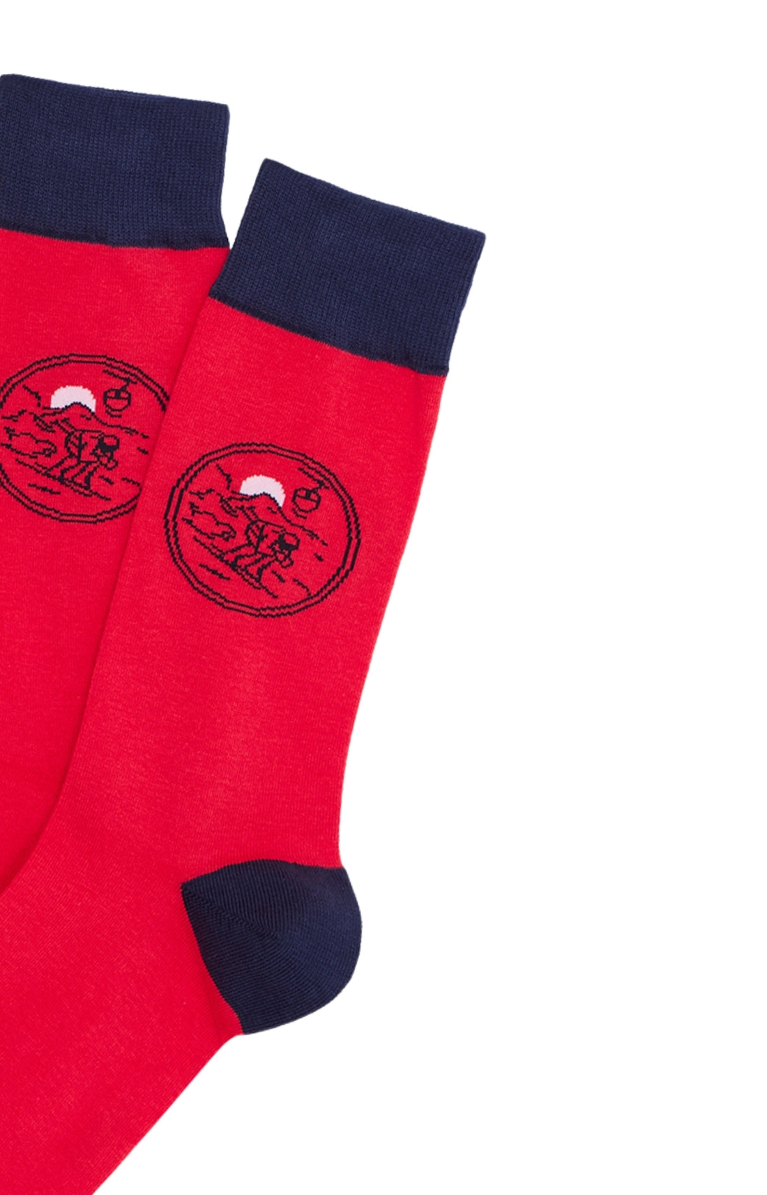 Chaussettes Homme Descente de lit Rouge ROUGE 2