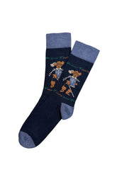Chaussettes homme mousquetaires ours teddy marine 1
