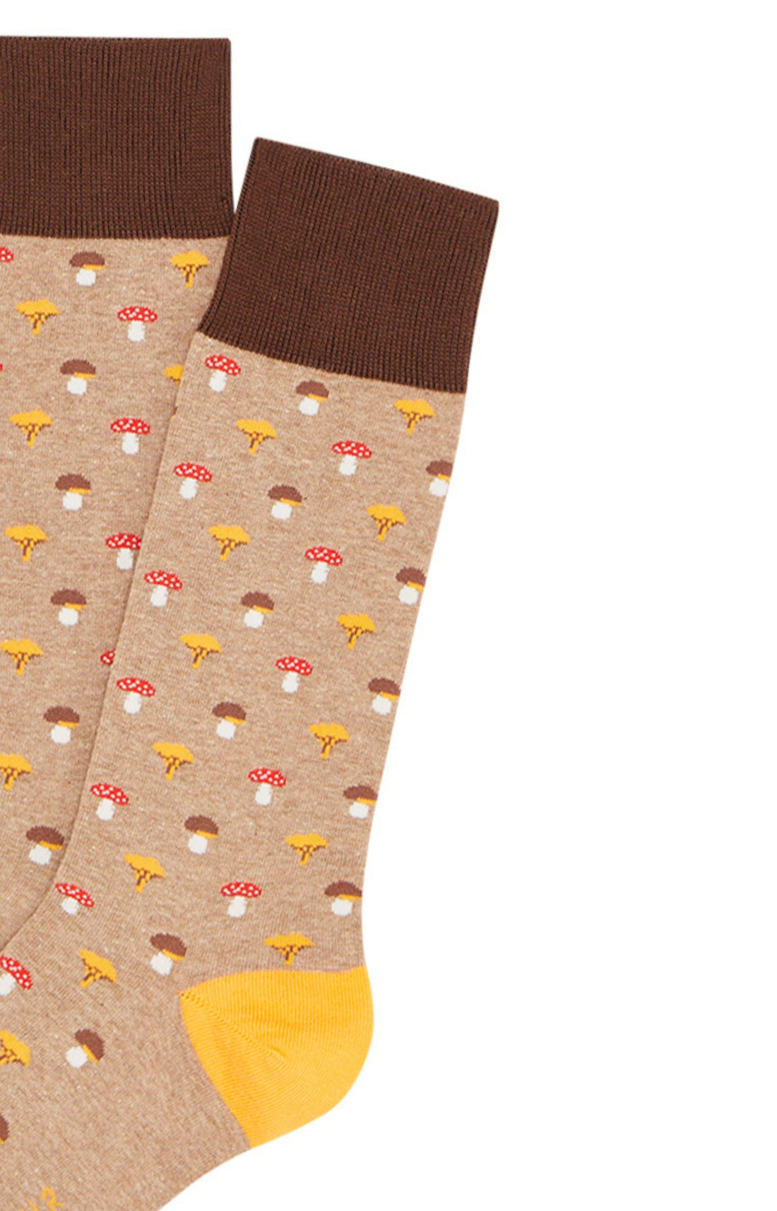 Chaussettes Homme Mushroom Beige et Marron 2