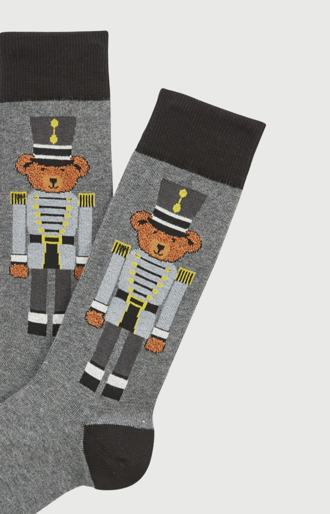 Chaussettes coton teddy casse-noisette gris homme 2