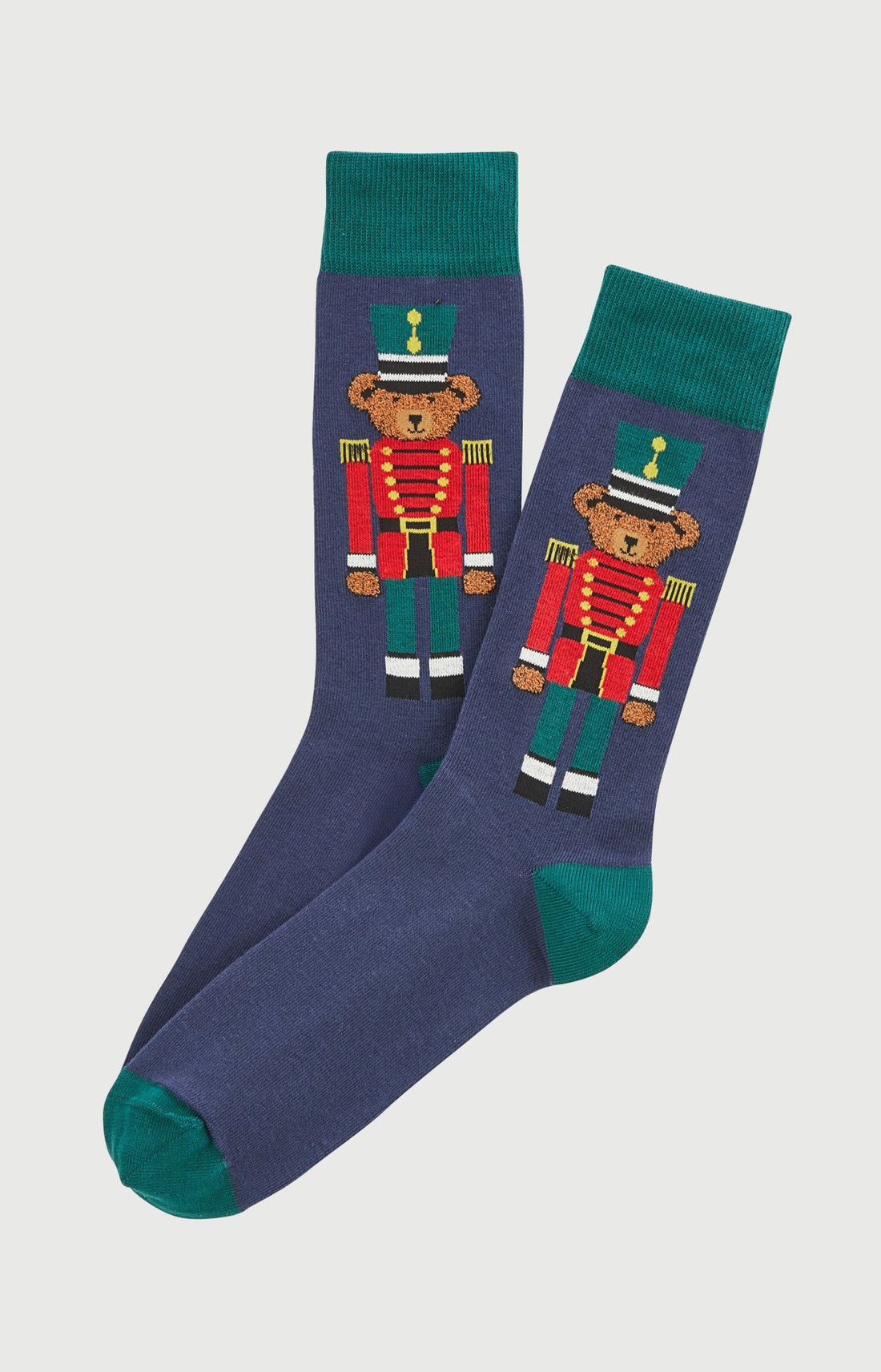 Chaussettes coton teddy casse-noisette marine homme 1