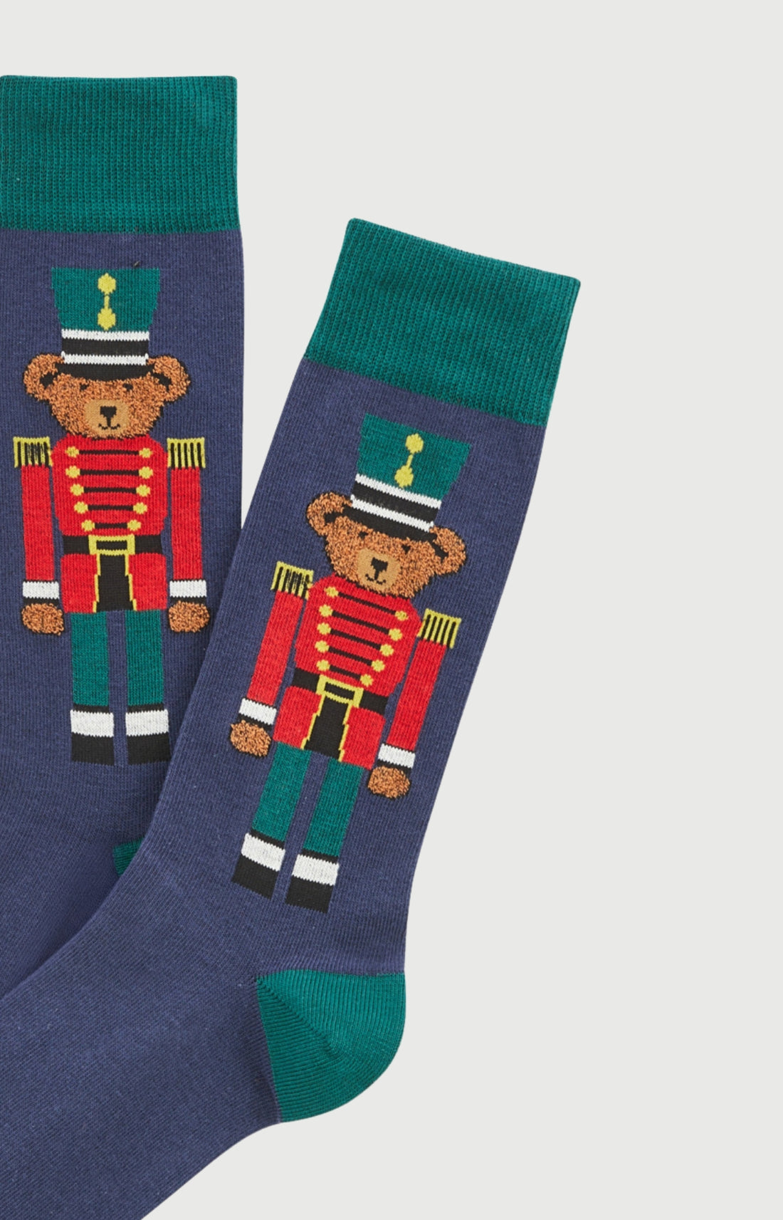 Chaussettes coton teddy casse-noisette marine homme 2