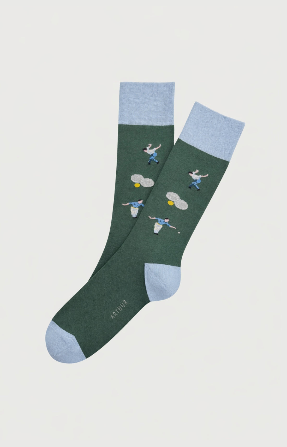Chaussettes Homme Coton Pétanque Vert 1