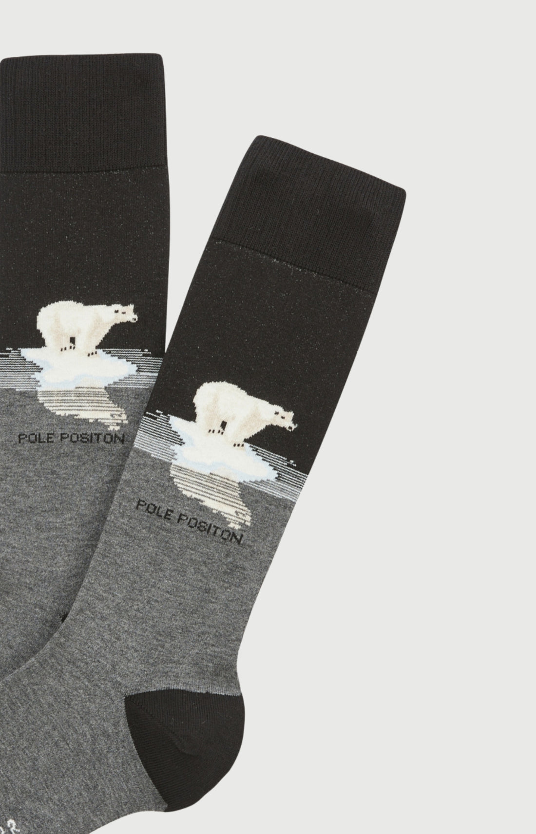 Chaussettes coton pôle position noir homme 2