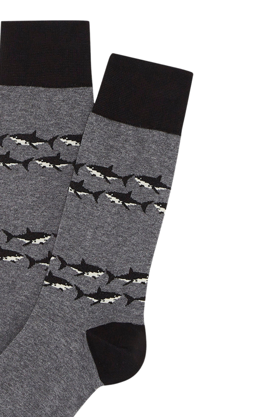 Chaussettes Homme Requin Gris 10