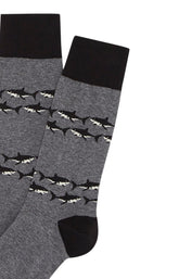 Chaussettes requin Gris 2