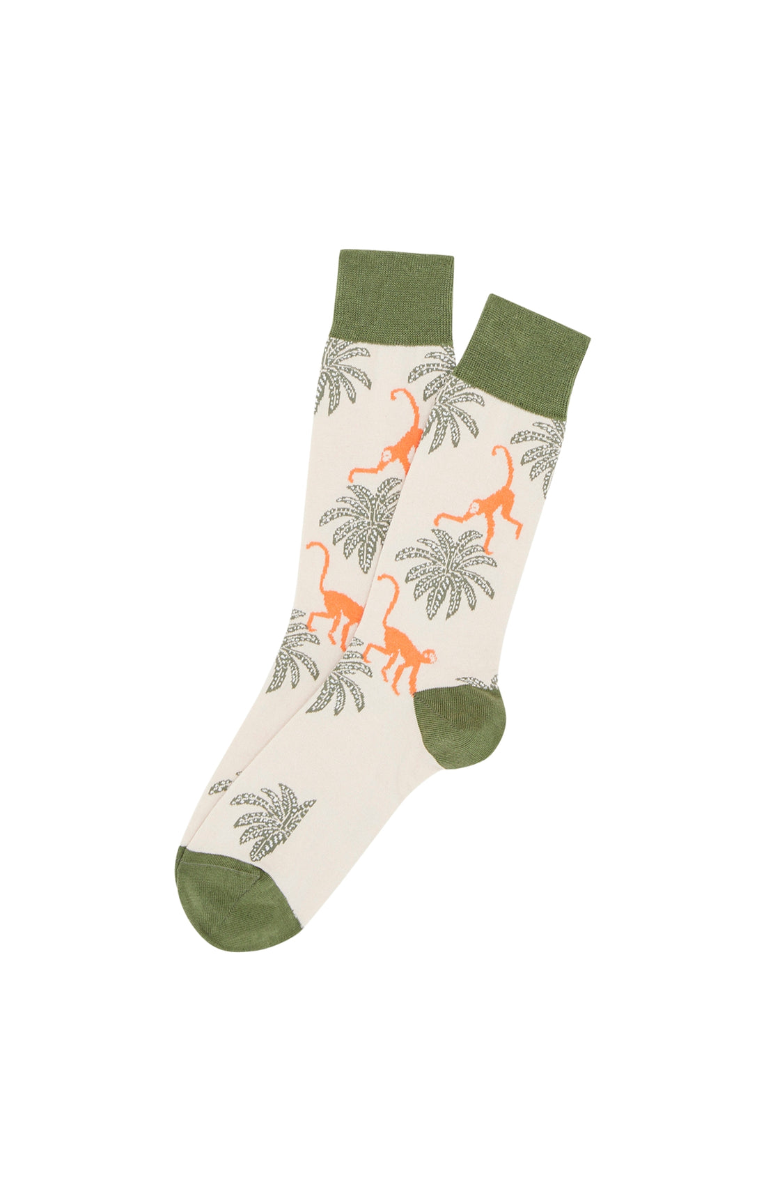 Chaussettes Homme Singe Beige et Marron 1