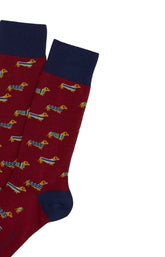 Chaussettes Homme Teckel Bordeaux BORDEAUX 2