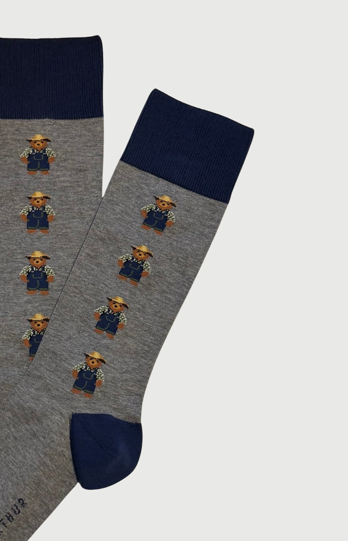 Chaussettes Homme Pré à rêver Gris Imprimé broderie teddy campagne 2