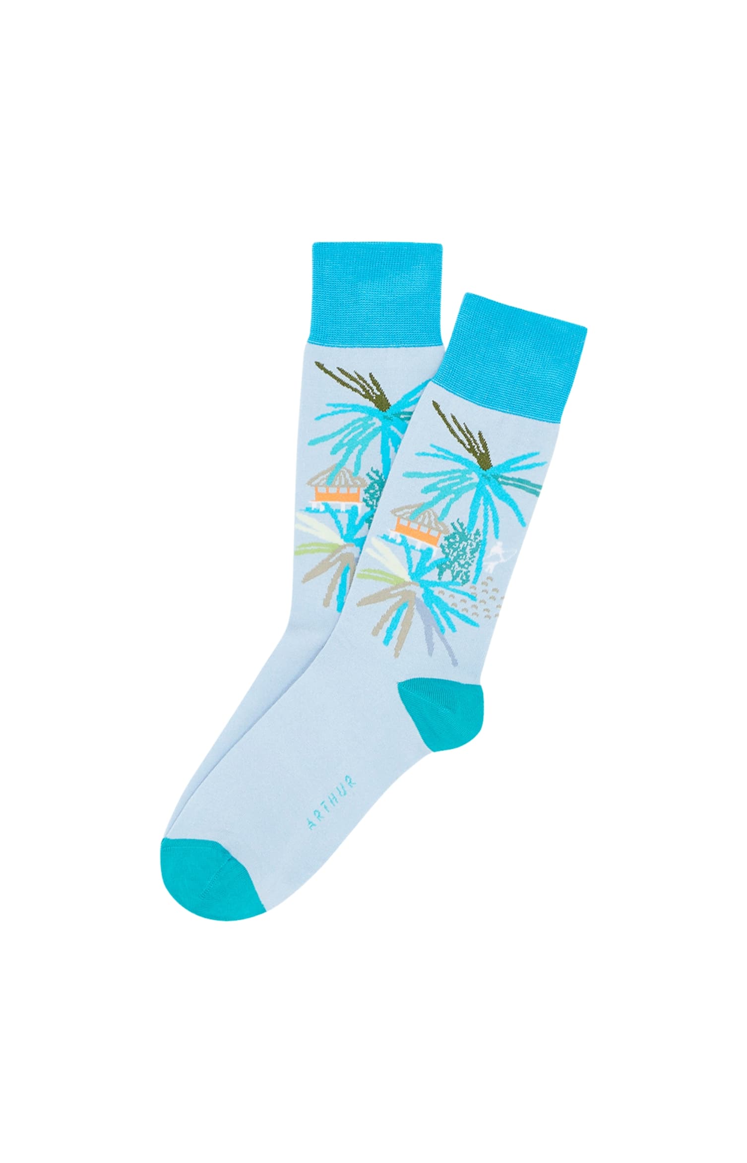 Chaussettes tropical Bleu 1